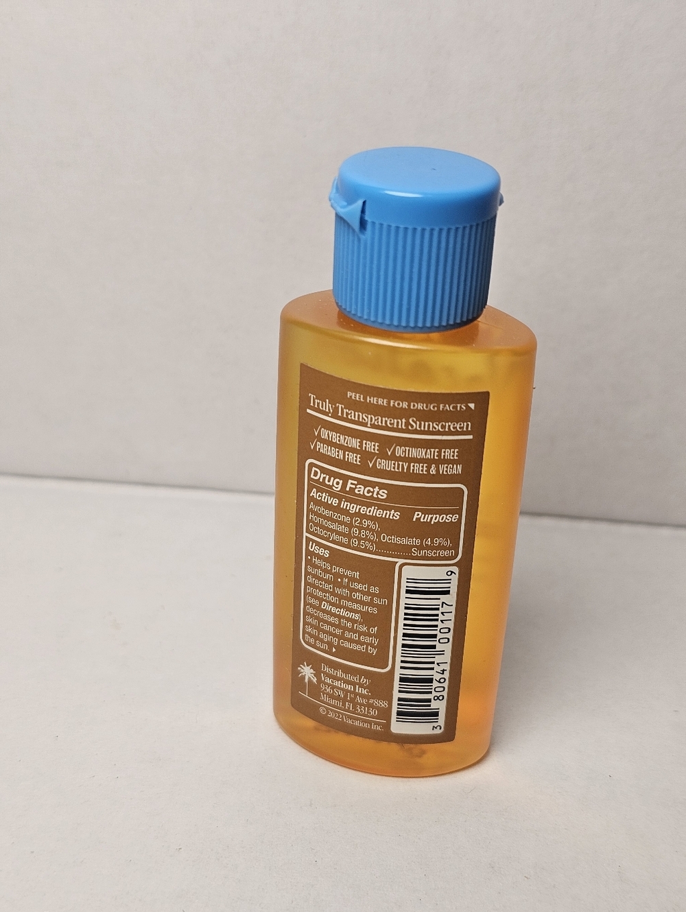 Chardonnay Oil SPF 30 Sunscreen - Blue Cap, Orange Bottle 1 FL OZ Travel Size - Picture 5 of 5